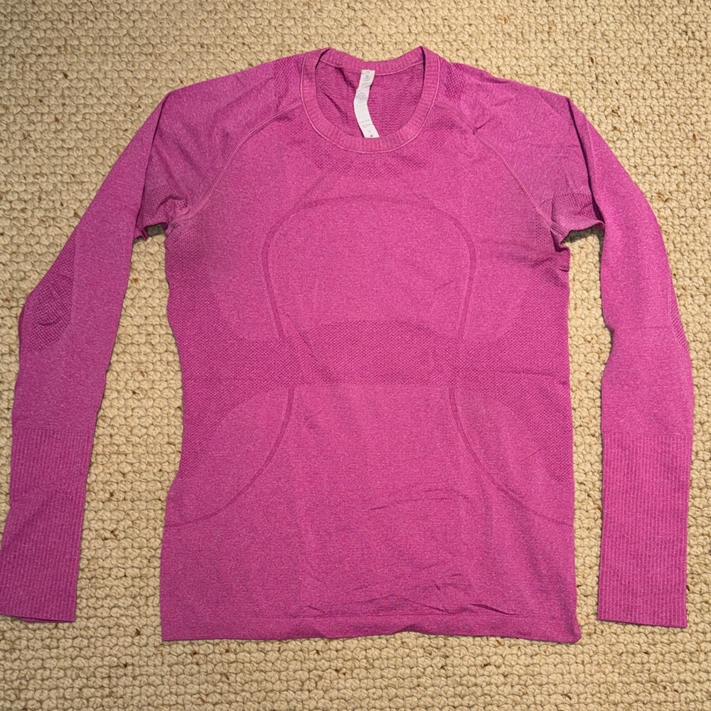 GUC Lululemon Athletica Swiftly Tech Long Sleeve Top, pink size 10